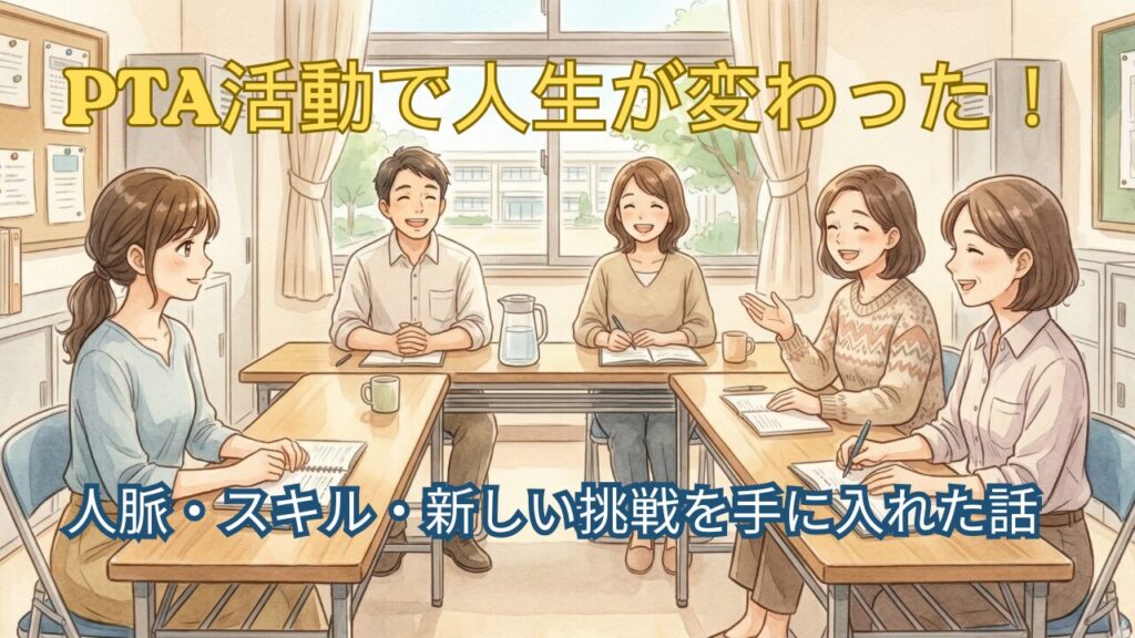 PTA活動をしている保護者たち