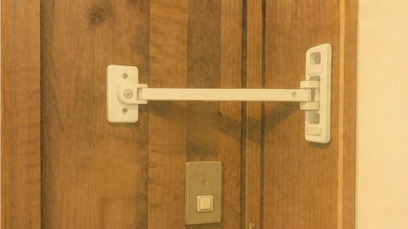 玄関ドアの補助錠
